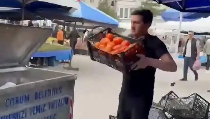 Domatesleri Çöpe Attığı İçin Pazarcıya Uygulanan Şok Para Ceza Miktarı